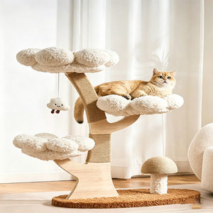 Structure d'escalade élégante et moderne <span class=keywords><strong>pour</strong></span> chat, plateformes moelleuses en forme de fleur, griffoir champignon, tapis de base souple et écologique <span class=keywords><strong>pour</strong></span> mobilier <span class=keywords><strong>pour</strong></span> animaux de compagnie - Product Image 2
