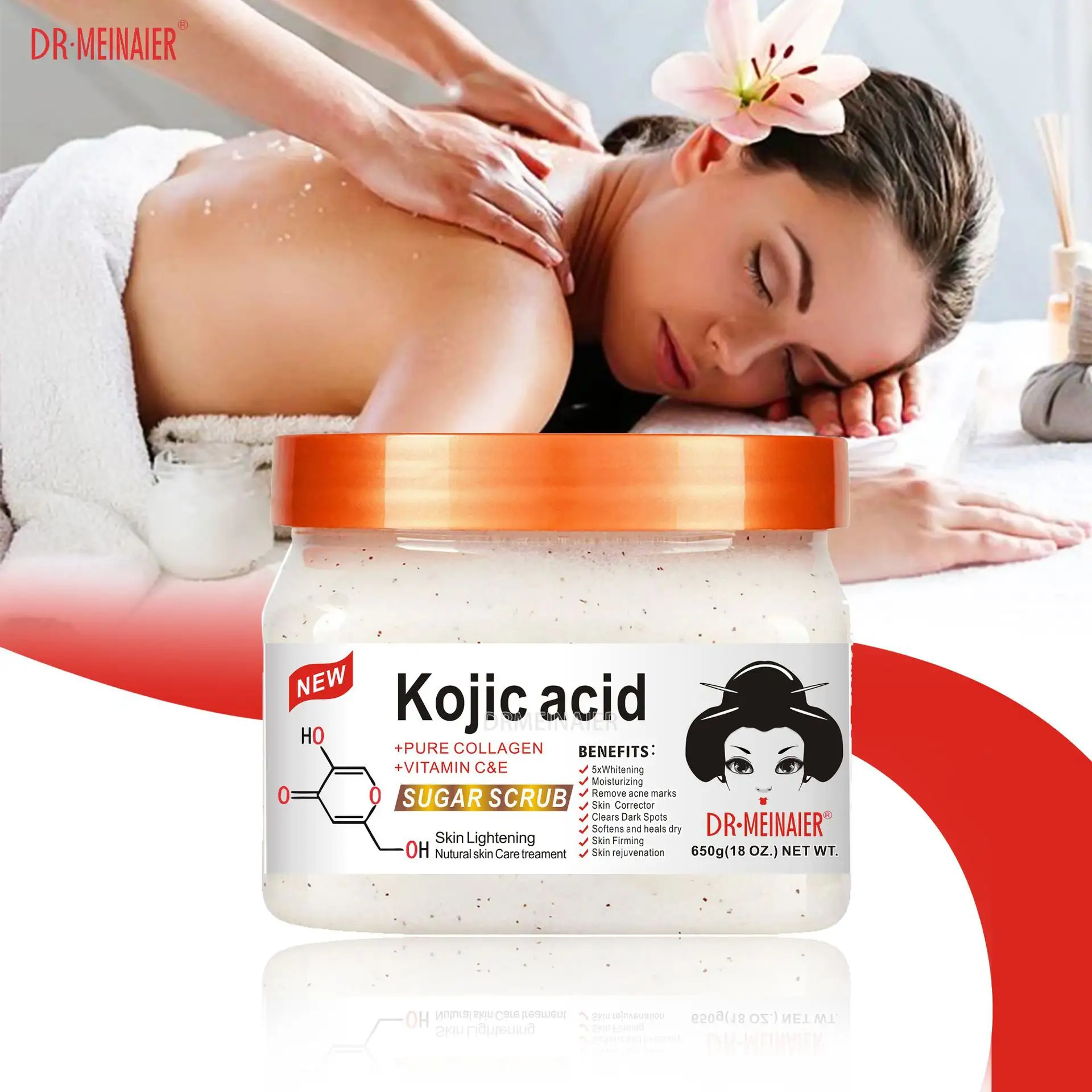 Novo Kojic Creme hidratante clareador creme facial anti-idade soro limpador esfoliante loção toner conjunto de cuidados com a pele para mulheres