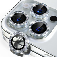 Protection d'objectif d'appareil photo en verre trempé effet diamant scintillant pour téléphones mobiles de la série 16, anti-rayures et anti-traces de doigts