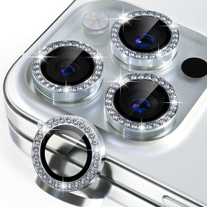 Protector de lente de cámara Glitter Diamond para IPhone 16 16plus 16pro 16proMax <span class=keywords><strong>Camrea</strong></span> Lens Diamond Metal Protector Glass - Product Image 2