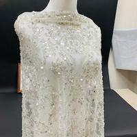 Tissu en dentelle à paillettes et strass pour robes de mariée, robes de soirée, décoration intérieure et vêtements de fête pour femmes