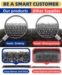 Siyah beyaz yapıştırıcı cırt cırt bant çift taraflı kendinden yapışkanlı kanca döngü raptiye güçlü arka yapıştırıcı bağlantı elemanları bant ruloları - Product Image 4