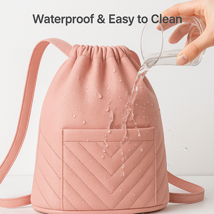 Eco-friendly Silicone Fabric <b>Backpack</b> Waterproof Lightweight <b>Drawstring</b> Bag for School Travel Gym Custom Logo OEM ODM Supplier - Product Image 4