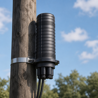 Boîtier de raccordement optique vertical FOSC de type dôme à étanchéité mécanique, 5 ports, 144 fibres
