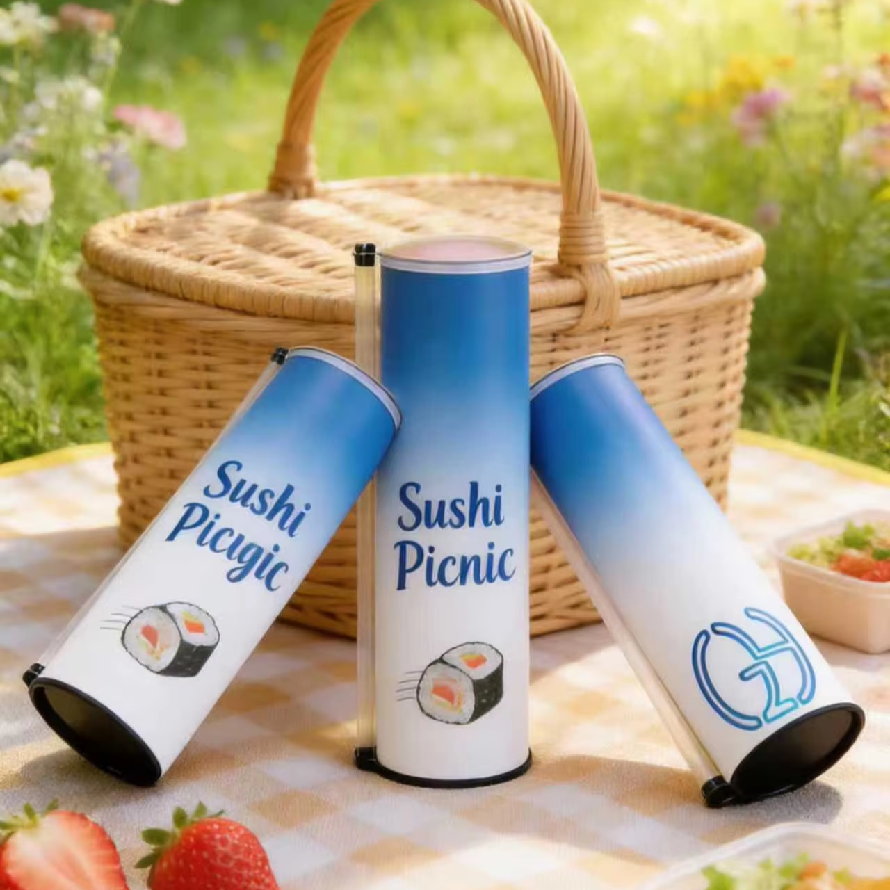 Custom Printing Factory Directly Eco-Friendly Push Pop Paper Tube Packaging Biodegradable Food Grade Push Up Sushi Paper Tube
