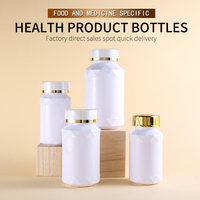 Bouteille en plastique vide en PET avec bouchon à vis pour capsules de vitamines, pilules, comprimés et médicaments – Vente en gros
