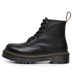 Bottes mi-mollet à plateforme pour femmes, grande taille, en <span class=keywords><strong>cuir</strong></span> de vache véritable, chaussures épaisses pour femmes, bottines mi-mollet style universitaire - Product Image 2