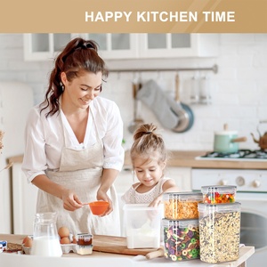 Thực Phẩm Cấp Nhựa Lưu Trữ Chúa-Kích Thước Khác Nhau Bộ Kín Stackable Hàng Khô Pasta Hạt Khô & Đồ Ăn Nhẹ Cho Nhà Bếp Lưu Trữ - Product Image 5