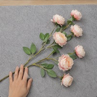 Buket Bunga Peony Buatan 6/7 Tangkai yang Elegan untuk Pernikahan, Hotel, Dekorasi Rumah, dan Fotografi