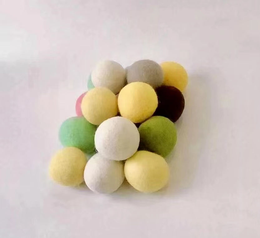 Изумрудно-зеленые шерстяные шарики для сушки, натуральный смягчитель ткани-100% Органическая шерсть, многоразовые, уменьшают время сушки белья