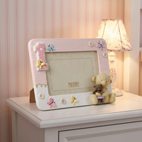 Cadre photo en résine pour le premier anniversaire de bébé, souvenir mignon en forme d'ours, pour la décoration de table