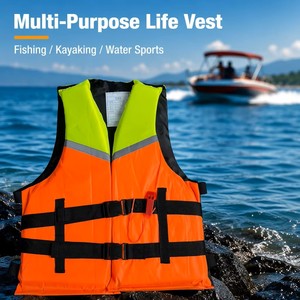 Chaleco Salvavidas Reflectante de Alta Visibilidad, Chaleco de Seguridad Profesional para Adultos y Niños, para Natación, Navegación, Pesca y Rescate Acuático - Product Image 2