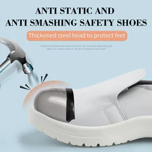 Scarpe antistatiche ESD con puntale in acciaio antipolvere impermeabile per la sicurezza sul lavoro