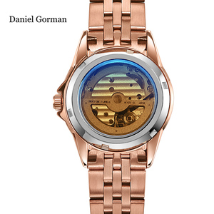 Popular clásica de estilo de acero inoxidable relojes de lujo para damas de Mechanicalwatch esqueleto reloj de diamantes - Product Image 6