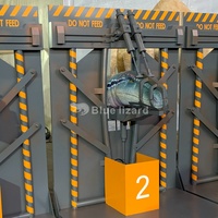 Tête de Dinosaure Animatronic Simulation de Velociraptor Tête pour Décoration Murale