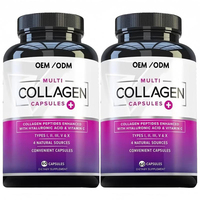 Capsules de collagène multi-sources Bioby OEM Private Label 60 unités avec acide hyaluronique et vitamine C pour la peau, les cheveux et les ongles