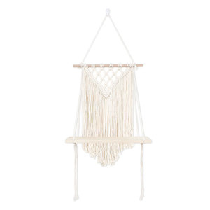 Stile moderno nappa corda mensole della parete della decorazione della casa di legno helf staffe di mensola a muro vegetale - Product Image 5