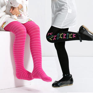 Neonata da bambina 80 <span class=keywords><strong>Den</strong></span> collant semplice in microfibra Semi opaca maglia girocollo con Logo alto per la stagione primaverile 2-4 anni - Product Image 1