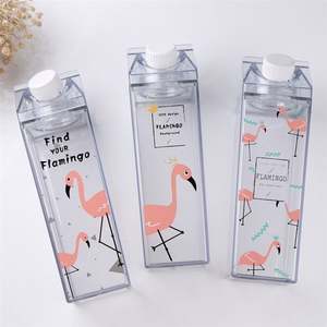Wholesale Direct <b>Drinking</b> Leak-Proof Student 500ml/1000ml Milk Shape <b>Plastic</b> Water Bottle for Party Gift - Product Image 4