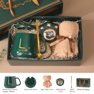 Ensemble cadeau d'entreprise personnalisé, tasse thermostatique, chauffe-mains, <span class=keywords><strong>serviette</strong></span>, ours, fournitures de bureau créatives avec logo - Product Image 3
