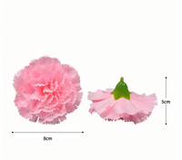 Vente en gros de tiges de carnations en soie modernes faites à la main, fleurs artificielles en vrac, décoration de mariage, de fête et d'événements, centres de table réutilisables
