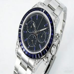 Reloj Mecánico de Buceo de la Mejor Calidad, 40 mm, Fábrica PPM, Acero 904, Movimiento 4131, 126599, Cronógrafo, Obsidiana, Zafiro, Diamantes - Product Image 1