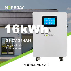 بطارية تخزين طاقة منزلية قائمة بذاتها بسعة 16 كيلوواط ساعة مع عجلات، نظام ليثيوم 314 أمبير ساعة - Product Image 1