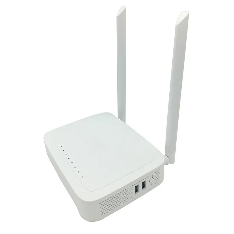 GPON onont au Fiber Modem 4GE LAN + ang And g Wifi AX1200 وحدة ألياف بصرية إصدار إنجليزي مزدوج