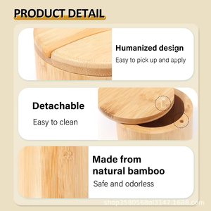 Wooden <b>Spice</b> <b>Jar</b> Set With Lid Airtight Storage For Salt Pepper Kitchen Condiment M Size - Product Image 5