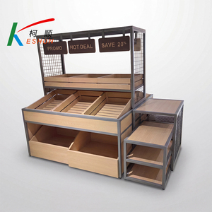 Estante de Exhibición de Pan de Madera y Metal, Estilo Rústico, para Panadería, Estante de Repostería de Múltiples Niveles para Mostrador - Product Image 4