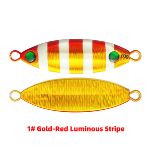 Leurre Bionique Double Œil Vert <span class=keywords><strong>à</strong></span> Coulée Lente, Plaque Métallique Lumineuse 60g-120g pour la Pêche Nuit de Nuit en Mer, Pêche en Bateau, Eau Salée - Product Image 5