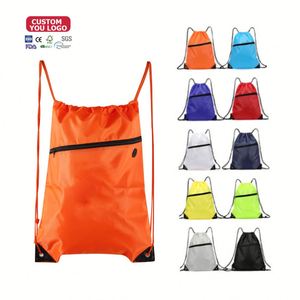 Custom Logo Waterproof Polyester 210D 420D <b>Drawstring</b> <b>Backpack</b> Bag for Gym Sport Bag - Product Image 2