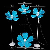 NIKA Led Grande Fleur Fête Géant Route Plomb Lampadaire Blanc Et Chaud Fleur Pour Mariage Retour Drop Allée Décoration