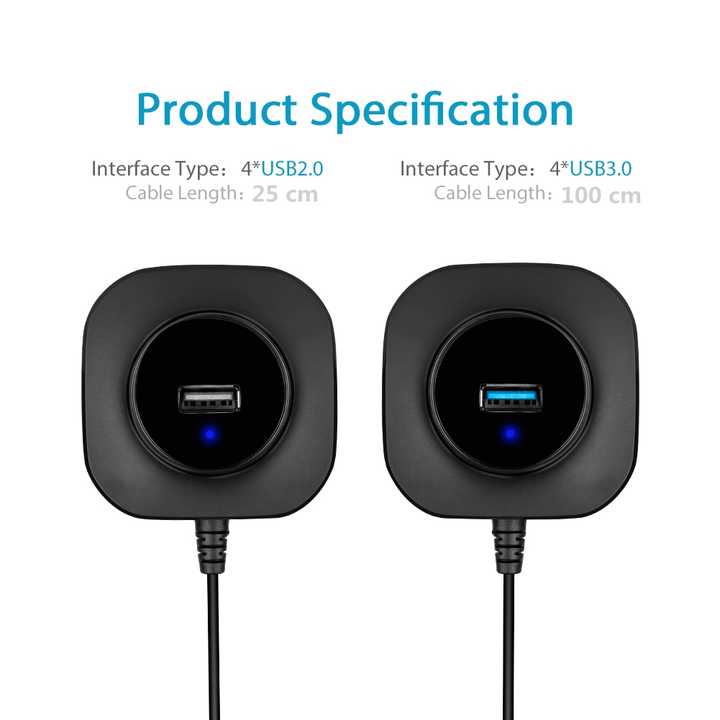 Hub USB, Adattatore USB 2.0 A 4 Porte, Espansore Multi Porta USB Per IMac Pro, MacBook Air, Mac Mini/Pro, Surface Pro, Notebook PC, Laptop, Unit&agrave; Flash USB E Dispositivi Mobili
