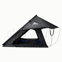 Tente de toit rigide à double couche, forme triangulaire à charnières, ouverture automatique rapide, profil bas 8 cm, 2-3 personnes, imperméable