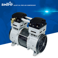 Sinewy Mini 1100W 1.5Hp 220V 50Hz silencieux dentaire sans huile Piston compresseur d'air tête de pompe