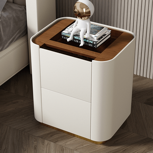 Table de chevet en bois d'usine Table de chevet en bois massif Armoire de chevet pour chambre à coucher Mobilier de maison - Product Image 2