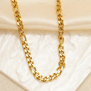 Collier chaîne cubaine pour femmes et hommes, en acier inoxydable, poli des deux côtés, hypoallergénique - Product Image 3