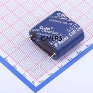 ตัวเก็บประจุแบบซุปเปอร์คาปาซิเตอร์ CHP5R5L126R-TW 5.5V12F แบบ Through hole Component (THT), ระยะขา P=23.7 มม. ความจุ 12F -10%~+30% แรงดันไฟฟ้า 5.5V กระแสไฟ 68uA ที่ 72 ชั่วโมง - Product Image 1