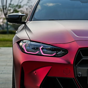 罗曼红色宠物汽车包装膜乙烯基汽车变色全身汽车包装宠物薄膜光泽耐用优质粘合剂包装 - Product Image 3