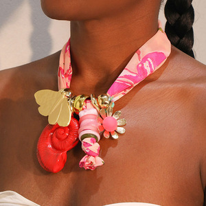 2025 Promotional Discount Manufacturer High Quality New Summer <b>Necklace</b> 2025 Silk Scarf Charming <b>Best</b> <b>Friend</b> Bandana <b>Necklace</b> - Product Image 2