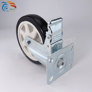 6inch Preto PVC/PU Parafuso Roda Giratória Rodízio Não Freio Rodas 150mm selado Rolamento Rodízio Rodas Piso - Product Image 4