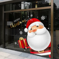 Autocollants de fenêtre de cloche de Noël et décalcomanies de porte en verre disposition créative pour les centres commerciaux et les bureaux décorations de Noël en gros