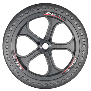 ล้อเลื่อน Nedong 12x1.5 แบบไม่มียางลม ล้อลูกปืน รับน้ำหนักได้ 75 กก. สีเทา แบบหมุนได้ - Product Image 1