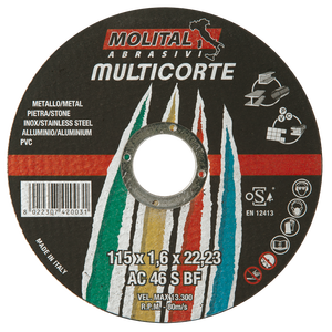 Disco de corte universal de 115x1,6mm para diversas aplicaciones en herramientas de corte y conformado - Product Image 2