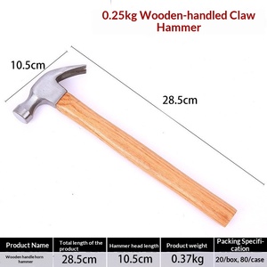 Factory wholesale wooden handle claw hammer wooden handle hammer lifting hammer <b>nail</b> pulling hammer home claw hammer - Product Image 3