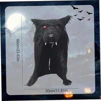 Masque de loup à fourrure réaliste Latex et peluche effrayant couvre-chef de loup-garou pour robe de carnaval Costume d'Halloween