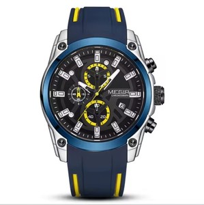 <span class=keywords><strong>Montre</strong></span> à quartz de luxe pour <span class=keywords><strong>homme</strong></span> <span class=keywords><strong>MEGIR</strong></span> 2144, étanche, en silicone, chronographe sportif avec un design tendance, <span class=keywords><strong>prix</strong></span> d'usine original - Product Image 2