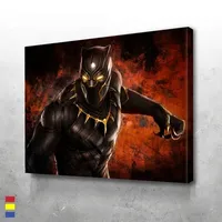Anime Characters Avengers Black Panther Painting on Canvas Scandinavian Poster and Prints Wall Art Picture for Living Room Decor