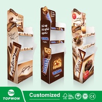 Support d'affichage personnalisé en carton ondulé pour bonbons, snacks, café, chocolat, pain, chips, noix, pour supermarchés